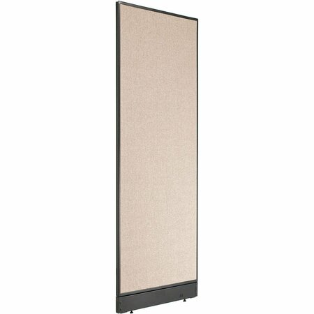 INTERION BY GLOBAL INDUSTRIAL Interion Non-Electric Office Partition Panel with Raceway, 24-1/4inW x 76inH, Tan 277662NTN